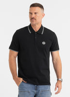 Men's Pique Stripes Regular Polo Shirt - Black