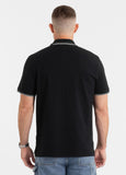 Men's Pique Stripes Regular Polo Shirt - Black