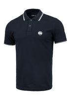 Men's Pique Stripes Regular Polo Shirt - Dark Blue