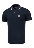 Men's Pique Stripes Regular Polo Shirt - Dark Blue