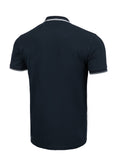 Men's Pique Stripes Regular Polo Shirt - Dark Blue