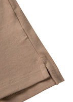 Men's Pique Stripes Regular Polo Shirt - Coyote Brown