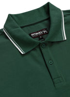 Men's Pique Stripes Regular Polo Shirt - Green