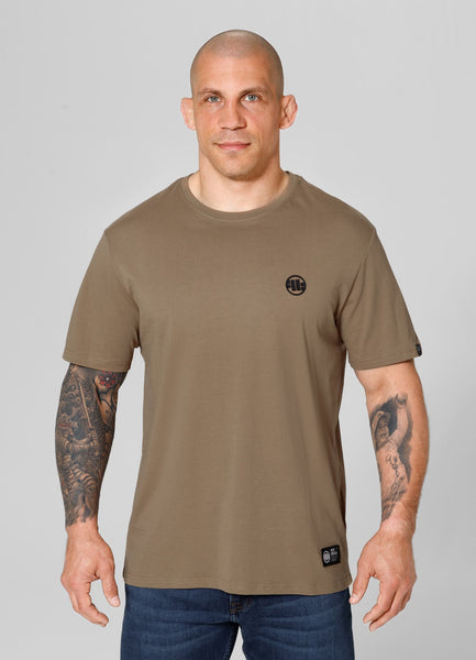 Herren T-Shirt SMALL LOGO - Coyote braun