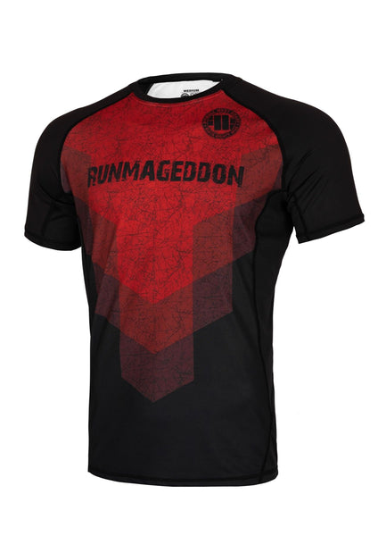 T-Shirt Sport Mesh Red Stripes RMG