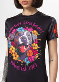 Women's sports shirt mesh HAPPY-PIT - black