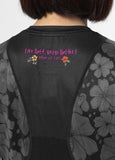 Women's sports shirt mesh HAPPY-PIT - black