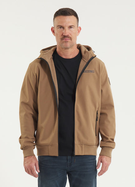 Men's Softshell Hooded Jacket Midway II - Coyote Brown