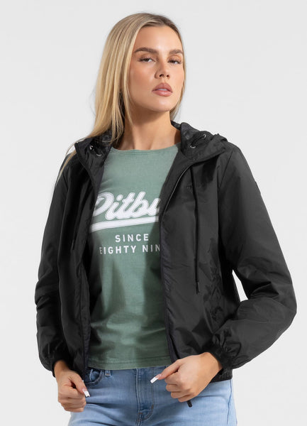 Women's transitional jacket with hood PRIMOSA - Black