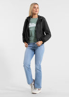 Women's transitional jacket with hood PRIMOSA - Black