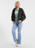 Women's transitional jacket with hood PRIMOSA - Black
