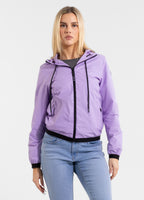 Women's transitional jacket with hood PRIMOSA - Purple