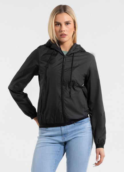 Women's transitional jacket with hood PRIMOSA - Black