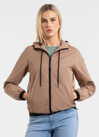 Women's transitional jacket with hood PRIMOSA - Dark Sand