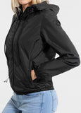 Women's transitional jacket with hood PRIMOSA - Black