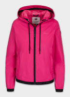 Women's transitional jacket with hood PRIMOSA - raspberry red