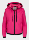 Women's transitional jacket with hood PRIMOSA - raspberry red
