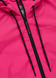 Women's transitional jacket with hood PRIMOSA - raspberry red