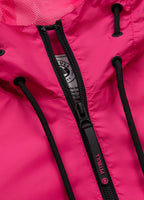 Women's transitional jacket with hood PRIMOSA - raspberry red