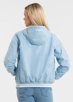 Women's transitional jacket with hood WHITEWOOD - light blue