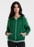 Women's transitional jacket with hood WHITEWOOD - Green