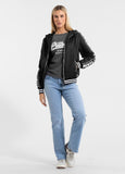 Women's transitional jacket with hood WHITEWOOD - Black