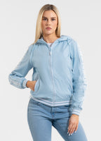 Women's transitional jacket with hood WHITEWOOD - light blue