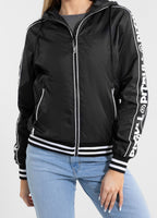 Women's transitional jacket with hood WHITEWOOD - Black