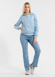 Women's transitional jacket with hood WHITEWOOD - light blue