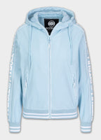 Women's transitional jacket with hood WHITEWOOD - light blue