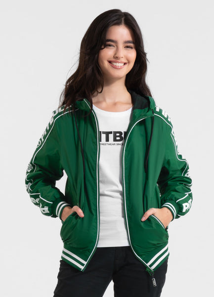 Women's transitional jacket with hood WHITEWOOD - Green