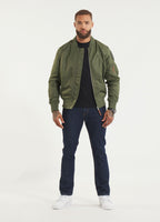 Men's Transition Jacket MA-1 Logo - Olive Green