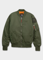 Men's Transition Jacket MA-1 Logo - Olive Green