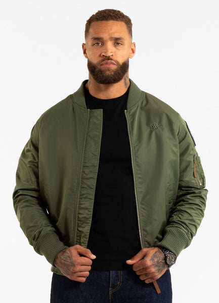 Men's Transition Jacket MA-1 Logo - Olive Green