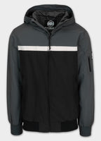 Men's 2-Color Longwood Hooded Transition Jacket - Grey/Black