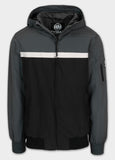 Men's 2-Color Longwood Hooded Transition Jacket - Grey/Black