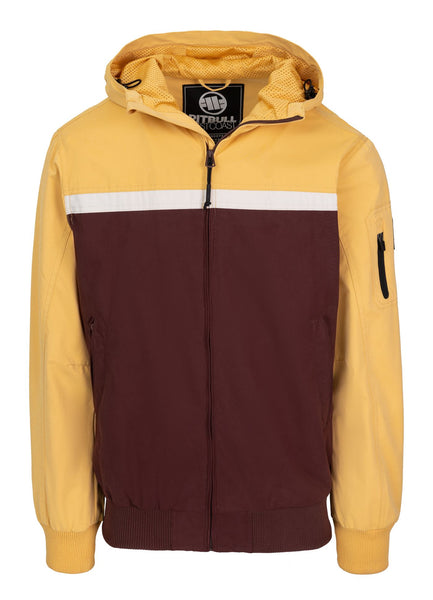 Men's 2 Color Longwood Hooded Transition Jacket - Yellow/Burgundy