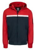 Men's 2-Color Longwood Hooded Transition Jacket - Red/Dark Blue