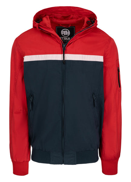 Men's 2-Color Longwood Hooded Transition Jacket - Red/Dark Blue