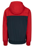 Men's 2-Color Longwood Hooded Transition Jacket - Red/Dark Blue