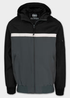 Men's 2-Color Longwood Hooded Transition Jacket - Black/Grey