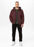 Men's transitional jacket with hood STEIN - Burgundy