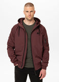 Men's transitional jacket with hood STEIN - Burgundy