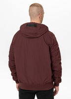 Men's transitional jacket with hood STEIN - Burgundy