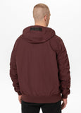 Men's transitional jacket with hood STEIN - Burgundy