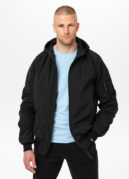 Men's transitional jacket with hood STEIN - Black