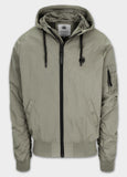 Men's transitional jacket with hood STEIN - olive grey