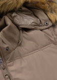 Men's winter jacket with hood Burnt
