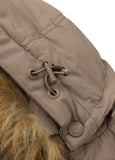 Men's winter jacket with hood Burnt