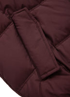 Men's winter jacket with hood Burnt
